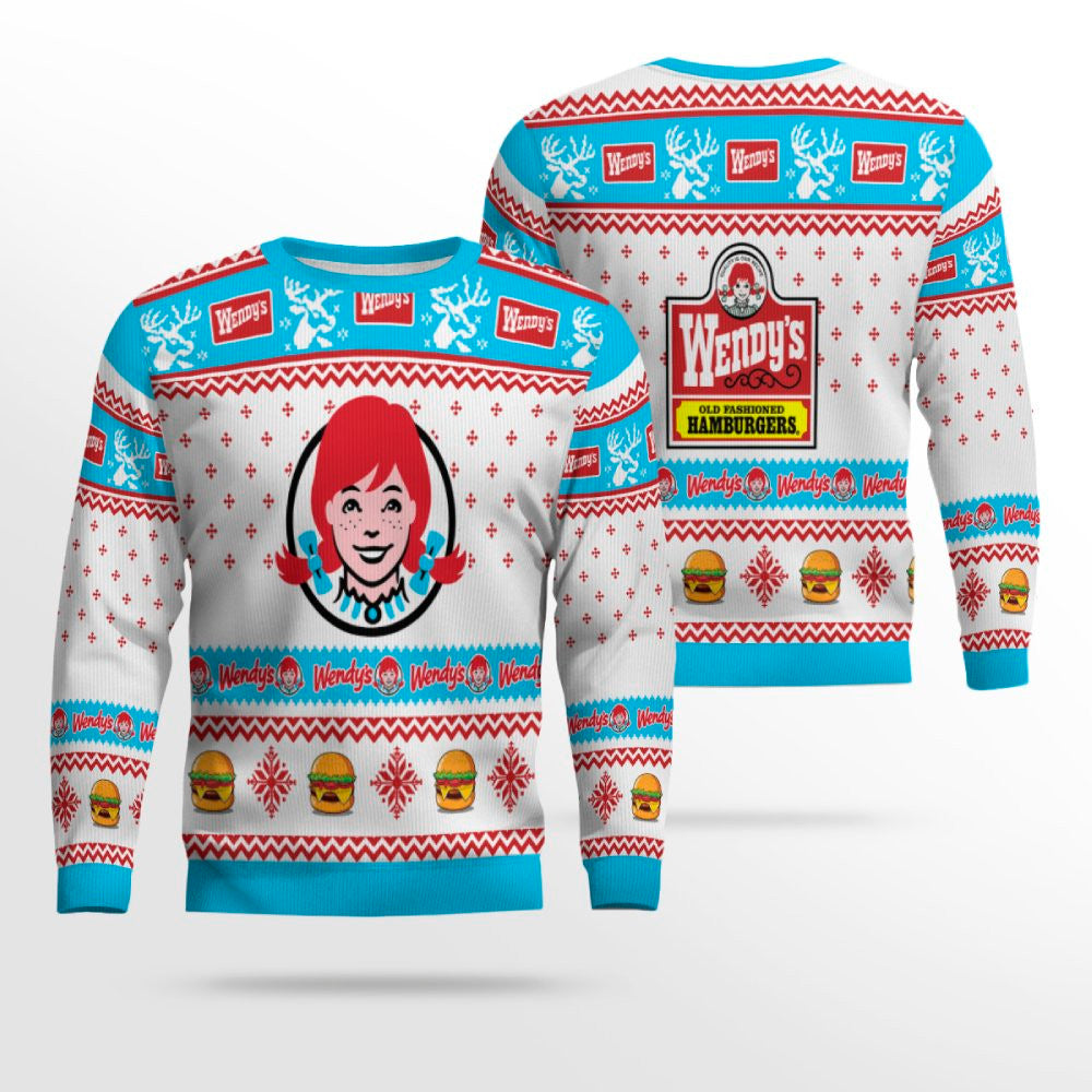 Wendy's Old Fashioned Hamburgers Ugly Sweater – Moonbestprint