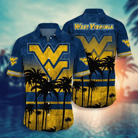 West Virginia Mountaineers Aloha Hawaiian Shirt, NCAA Hawaiian Shirt Moonbestprint