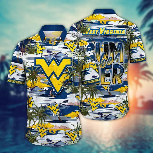 West Virginia Mountaineers NCAA Flower Aloha Hawaiian Shirt 7, NCAA Hawaiian Shirt Moonbestprint