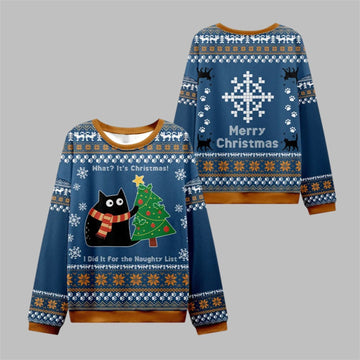 What It's Christmas Cat Ugly Sweater 2026 Christmas - Moonbestprint