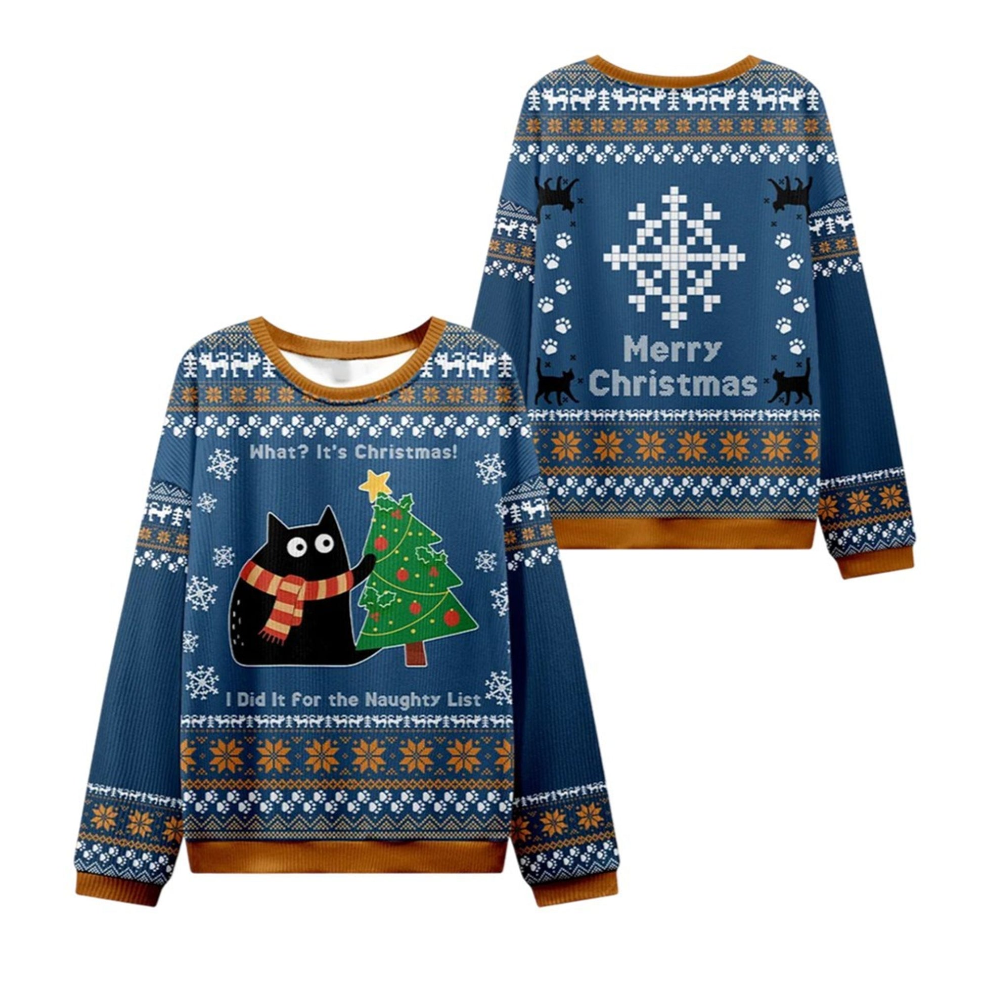 What It's Christmas Cat Ugly Sweater 2026 Christmas - Moonbestprint