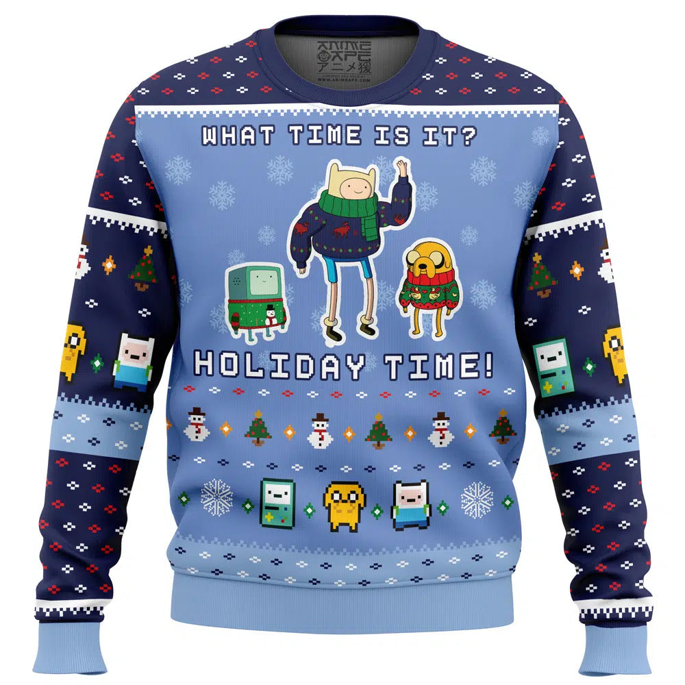 What Time Is It Adventure Time Christmas Time Ugly Christmas Sweater – Moonbestprint