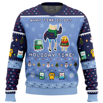 What Time Is It Adventure Time Christmas Time Ugly Christmas Sweater – Moonbestprint