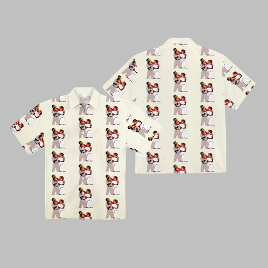 White Jason Varitek Alex Rodriguez Brawl Hawaiian Shirt - Moonbestprint