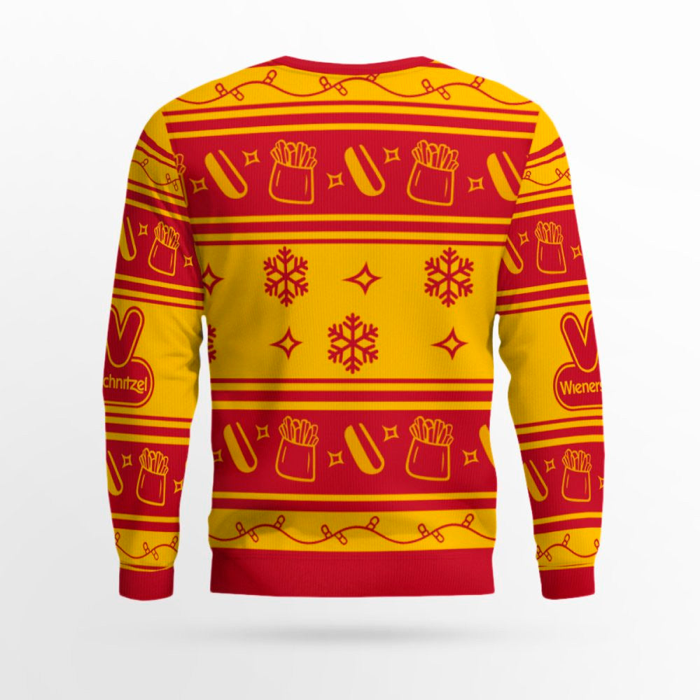 Wienerschnitzel Not A Party 'Til The Wieners Come Out Ugly Christmas Sweater – Moonbestprint