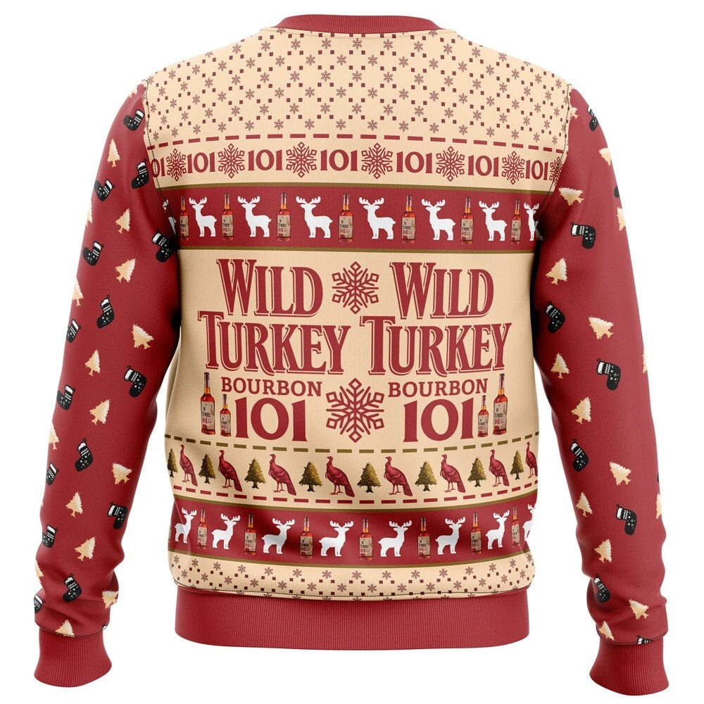 2025 Wild Turkey Bourbon Ugly Christmas Sweater Fun Holiday Gift for Whiskey – Moonbestprint