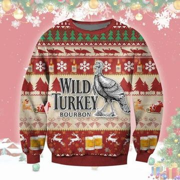 Wild Turkey Christmas Ugly Sweater – Moonbestprint
