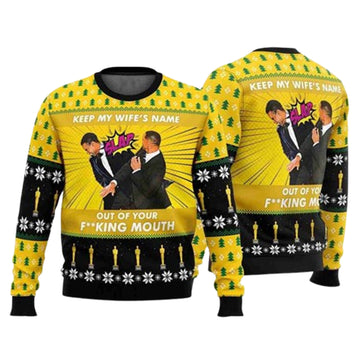 Will Smith Slap Meme Ugly Christmas Sweater – Moonbestprint