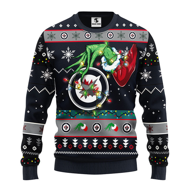 Winnipeg Jets Grinch Ugly Christmas Sweater Moonbestprint