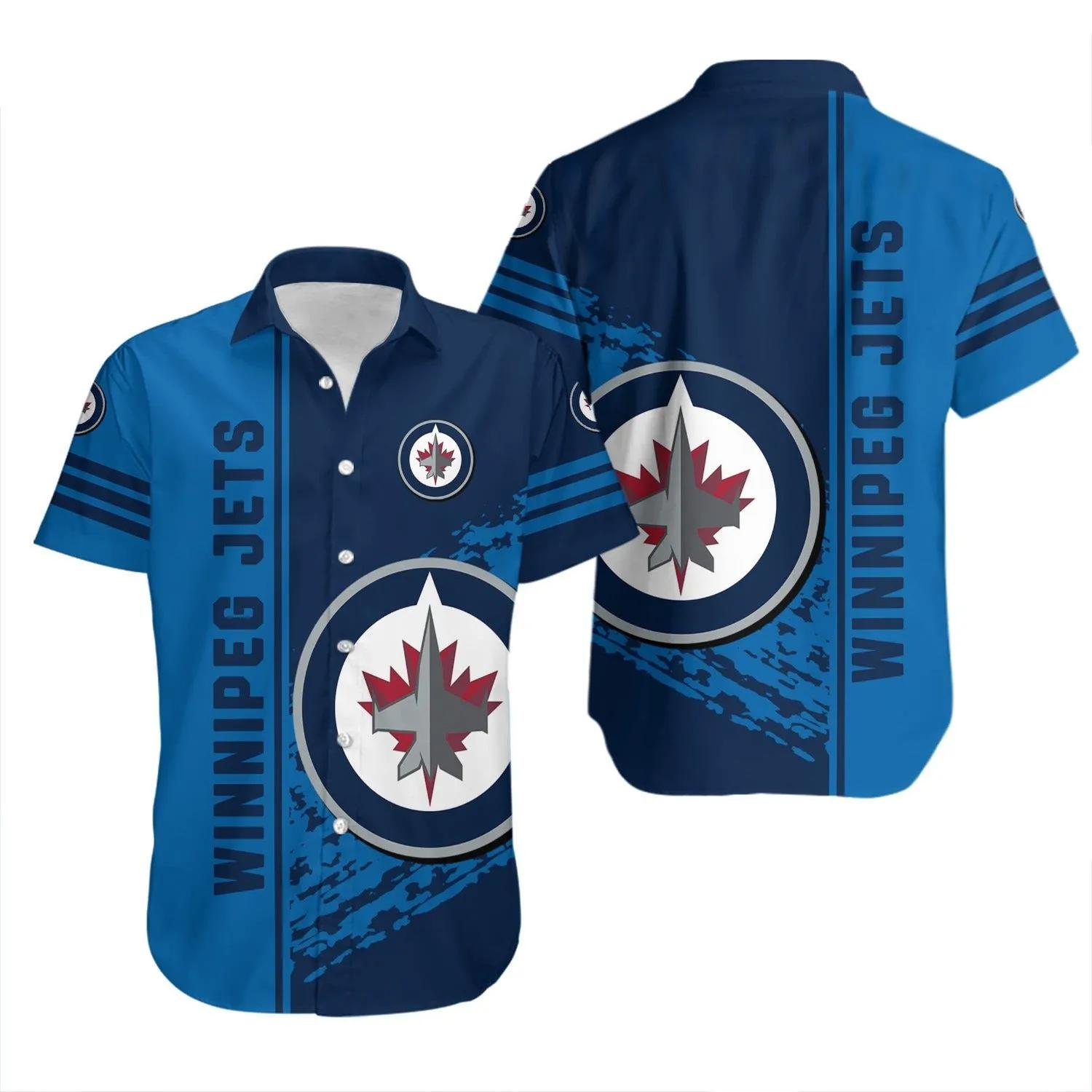 Winnipeg Jets Hawaiian Shirt Quarter Style - NHL, NHL Hawaiian Shirt Moonbestprint