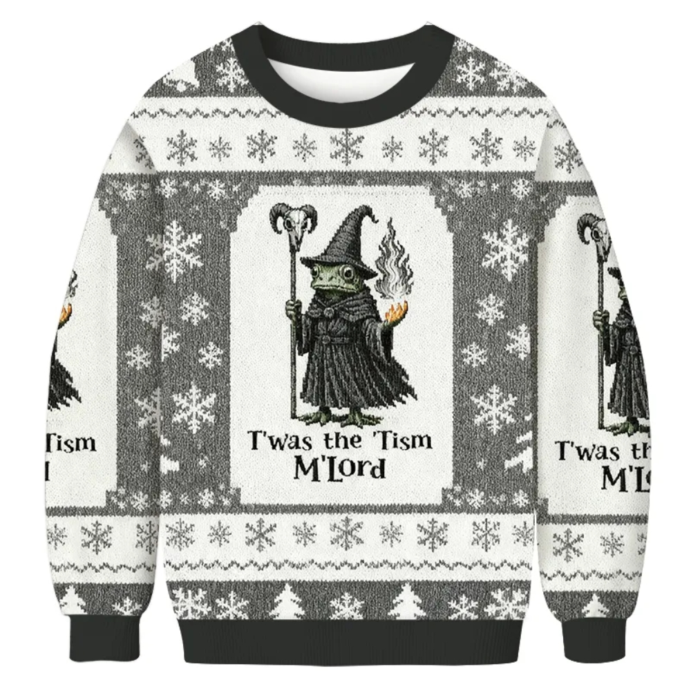 Witch Frog Twas The Tism Mlord 2025 Christmas Ugly Sweater – Moonbestprint