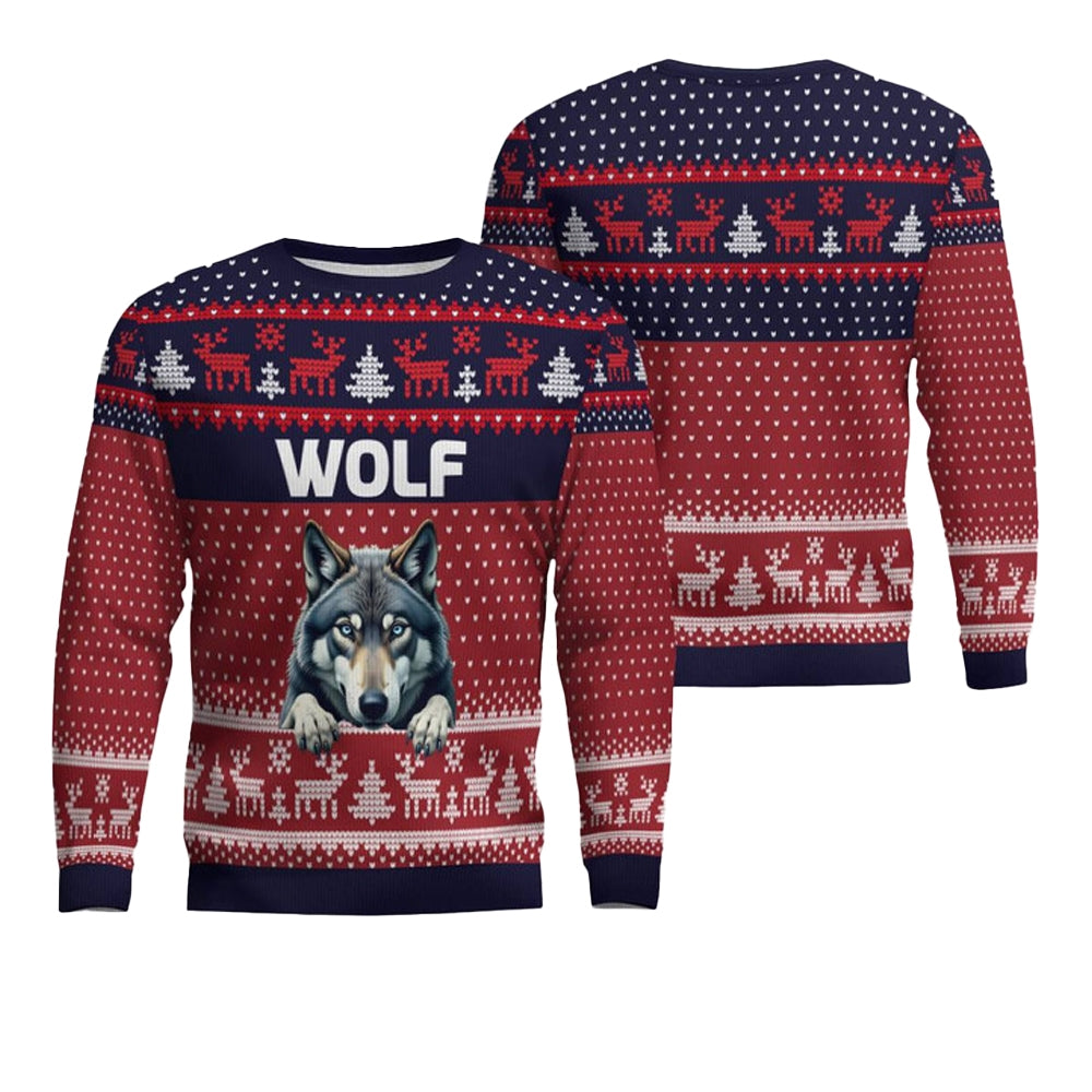 Wolf Ugly Christmas Sweater - Moonbestprint