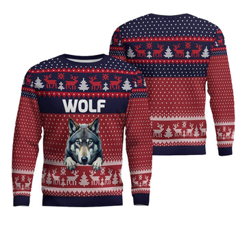 Wolf Ugly Christmas Sweater - Moonbestprint