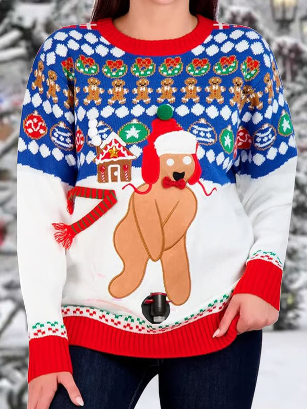Women's Retro Juice Machine Ugly Christmas Sweater - Moonbestprint