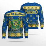 World of Warcraft For The Alliance Wreath Holiday Ugly Sweater 2025 – Moonbestprint