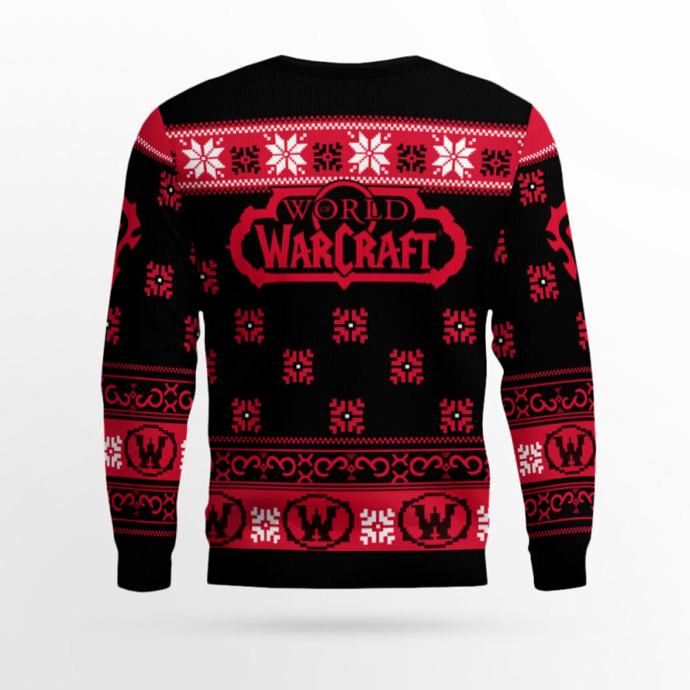 World of Warcraft For The Horde Wreath Holiday Ugly Sweater 2025 – Moonbestprint