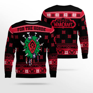 World of Warcraft For The Horde Wreath Holiday Ugly Sweater 2025 – Moonbestprint