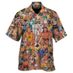 Wrestling Character Collage Hawaiian Shirt – Moonbestprint
