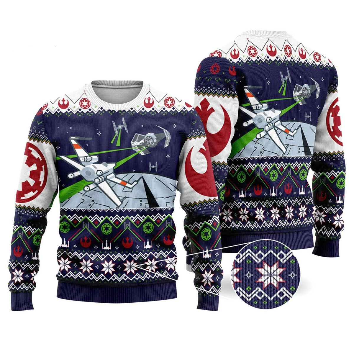 X-Wing v TIE Fighter Ugly Christmas Sweater – Moonbestprint