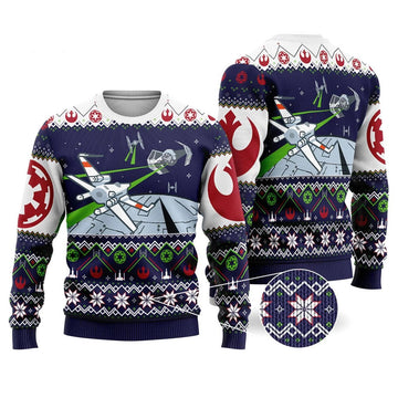 X-Wing v TIE Fighter Ugly Christmas Sweater – Moonbestprint