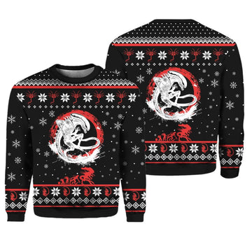 Xenomorph Alien Christmas Ugly Sweater - Moonbestprint