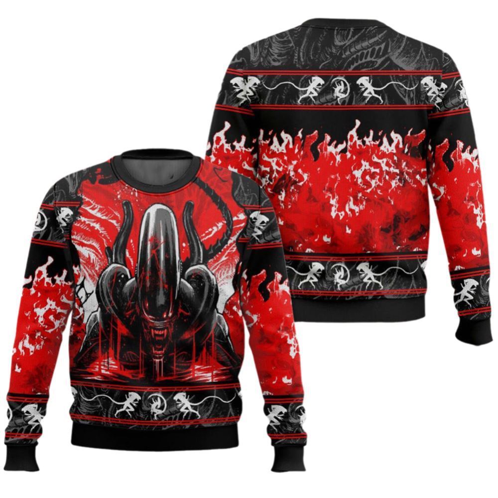 Xenomorph Alien Ugly Christmas Sweater - Moonbestprint