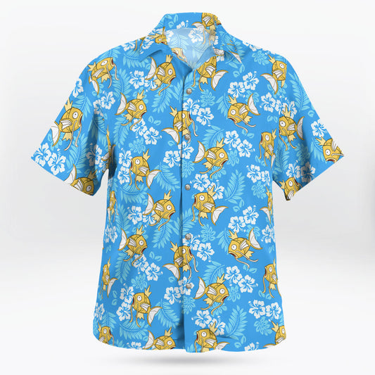 Yellow Magikarp Pokemon Blue Hawaiian Shirt – Moonbestprint