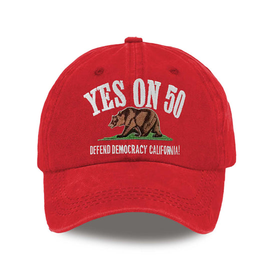 Yes On 50 Defend Democracy California Hat -Moonbestprint