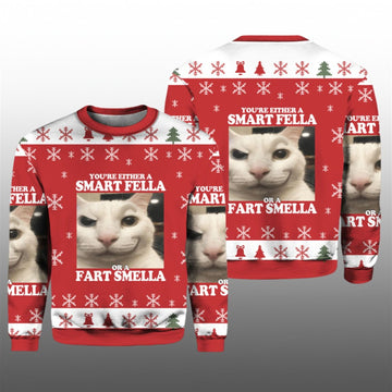 You're Either a Smart Fella Ugly Sweater 2026 Christmas - Moonbestprint