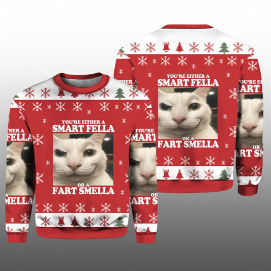 You're Either a Smart Fella Ugly Sweater 2026 Christmas - Moonbestprint