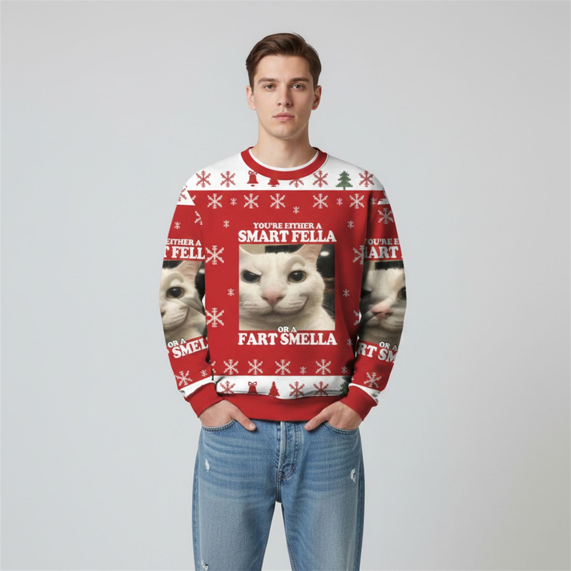 You're Either a Smart Fella Ugly Sweater 2026 Christmas - Moonbestprint