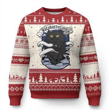 Yule Cat Jolakotturinn Ugly Christmas Sweater - Moonbestprint