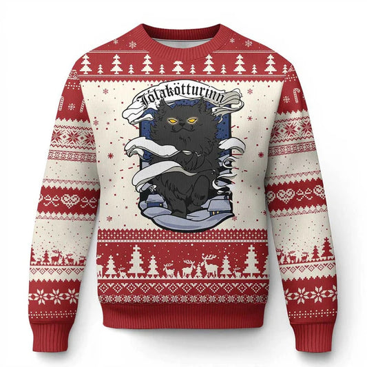 Yule Cat Jolakotturinn Ugly Christmas Sweater - Moonbestprint