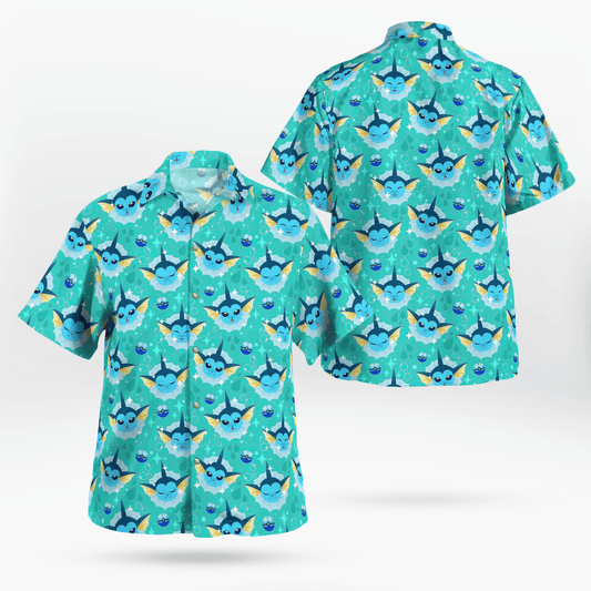 Vaporeon Pokemon Hawaiian Shirt - Moonbestprint