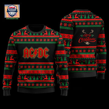 AC/DC Merry Christmas Black Ugly Christmas Sweater ? Usalast