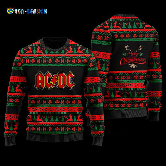 AC/DC Merry Christmas Faux Wool Sweater ? Usalast