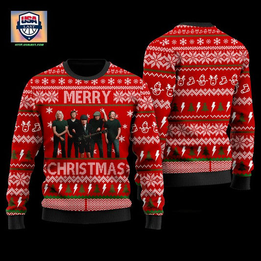 AC/DC Merry Christmas Wool Sweater Jumper ? Usalast