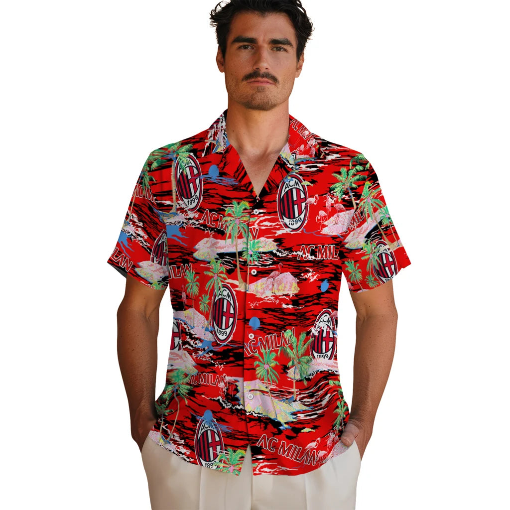 AC Milan Flamingo Retreat 2026 Hawaiian Shirt – Moonbestprint