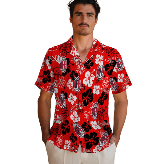 AC Milan Hibiscus Bloom Hawaiian Shirt – Moonbestprint
