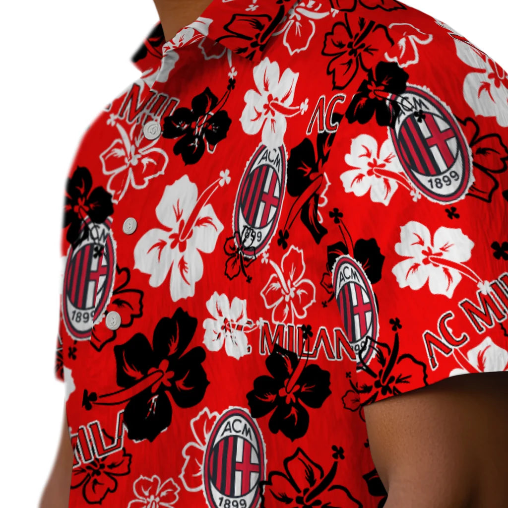 AC Milan Hibiscus Bloom Hawaiian Shirt – Moonbestprint