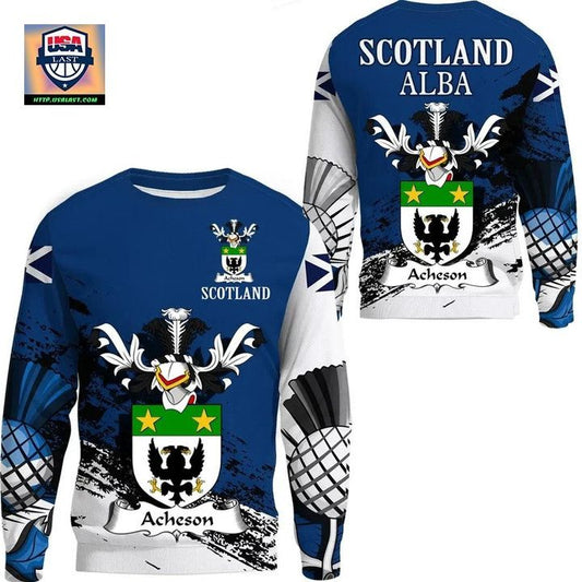 Acheson Scottish Family Crest Scotland Special Sweater A7 ? Usalast