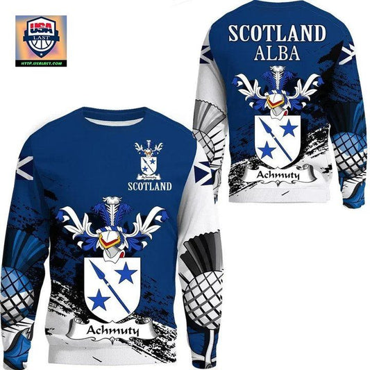 Achmuty Scottish Family Crest Scotland Special Sweater A7 ? Usalast