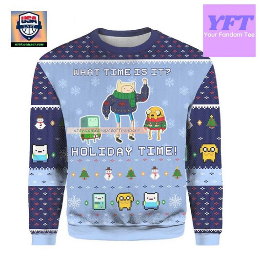 Adventure Time Time What Time Is It Time All Over Print Time 3d Ugly Christmas Sweater ? Usalast