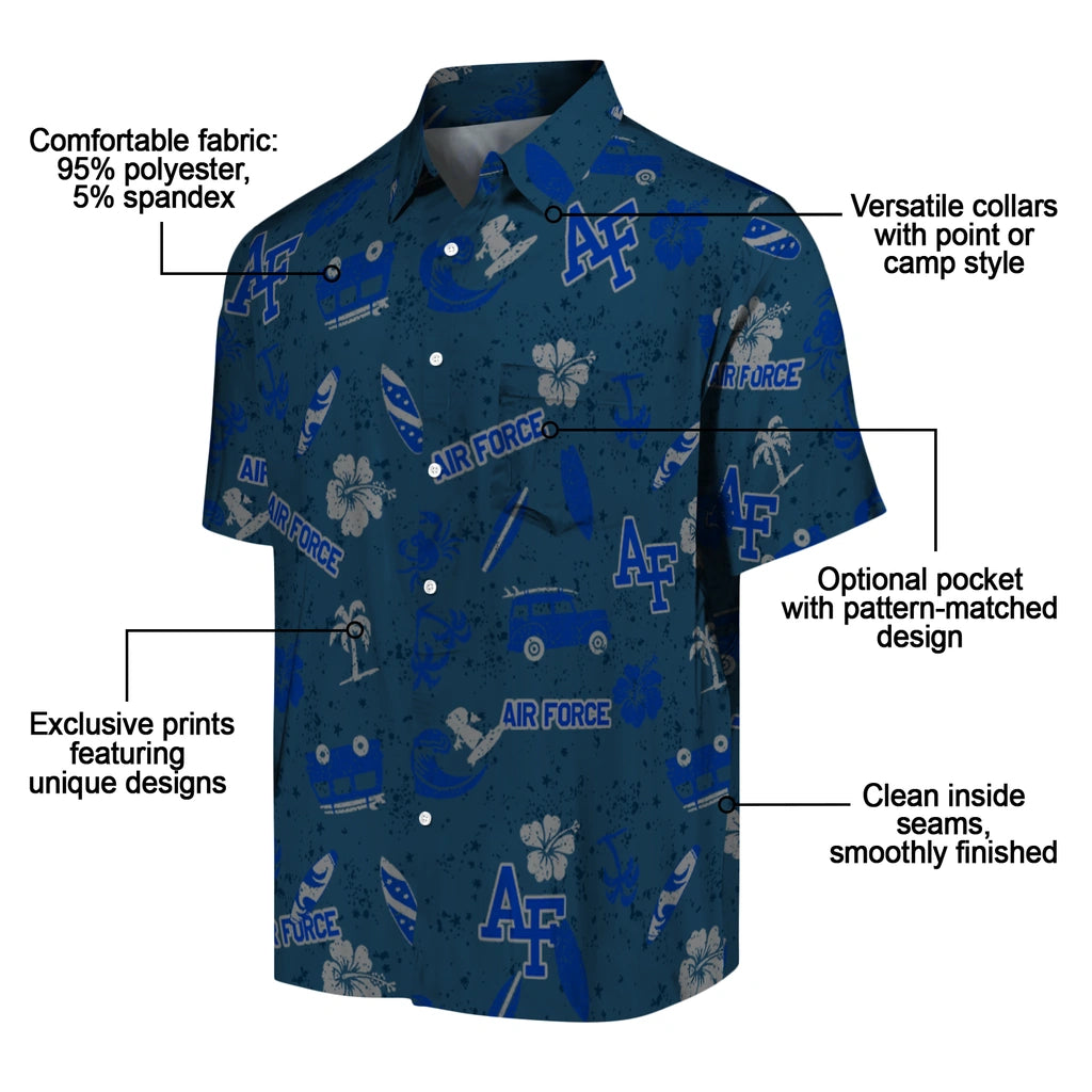 Air Force Falcons Hawaiian Shirt - Beach Vibe | Moonbestprint