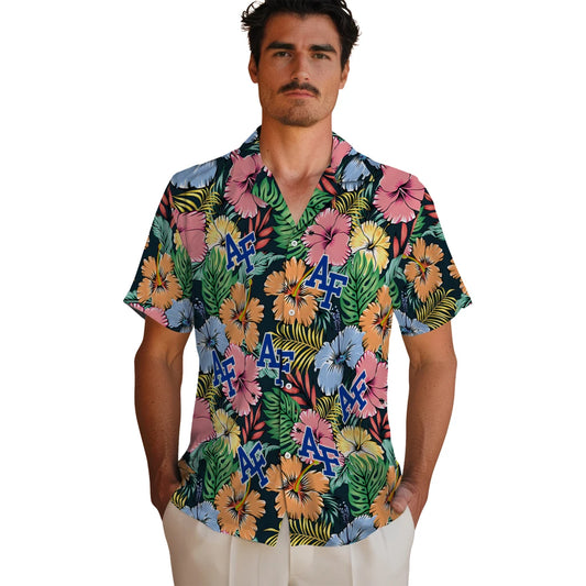 Air Force Falcons Hawaiian Shirt - Brilliant Hibiscus Garden | Moonbestprint
