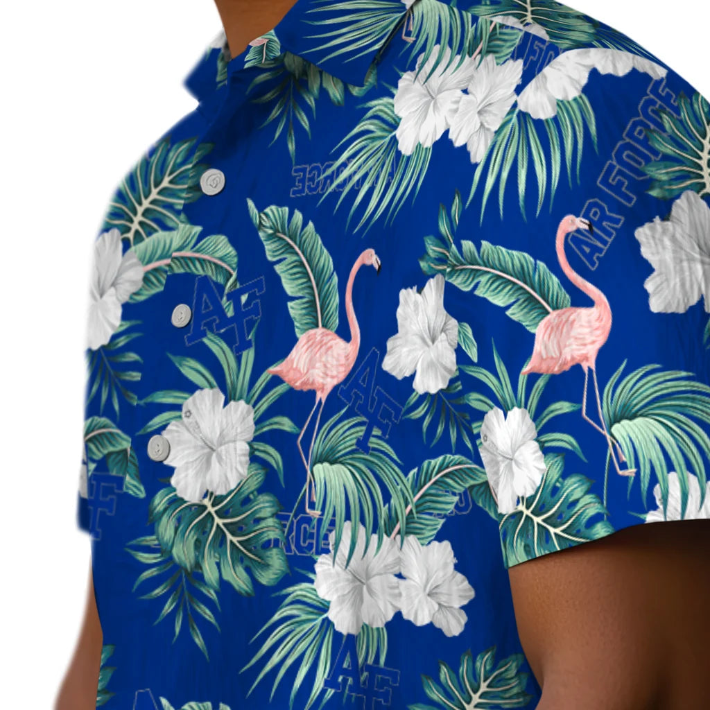 Air Force Falcons Hawaiian Shirt - Flamingo and Hibiscus | Moonbestprint