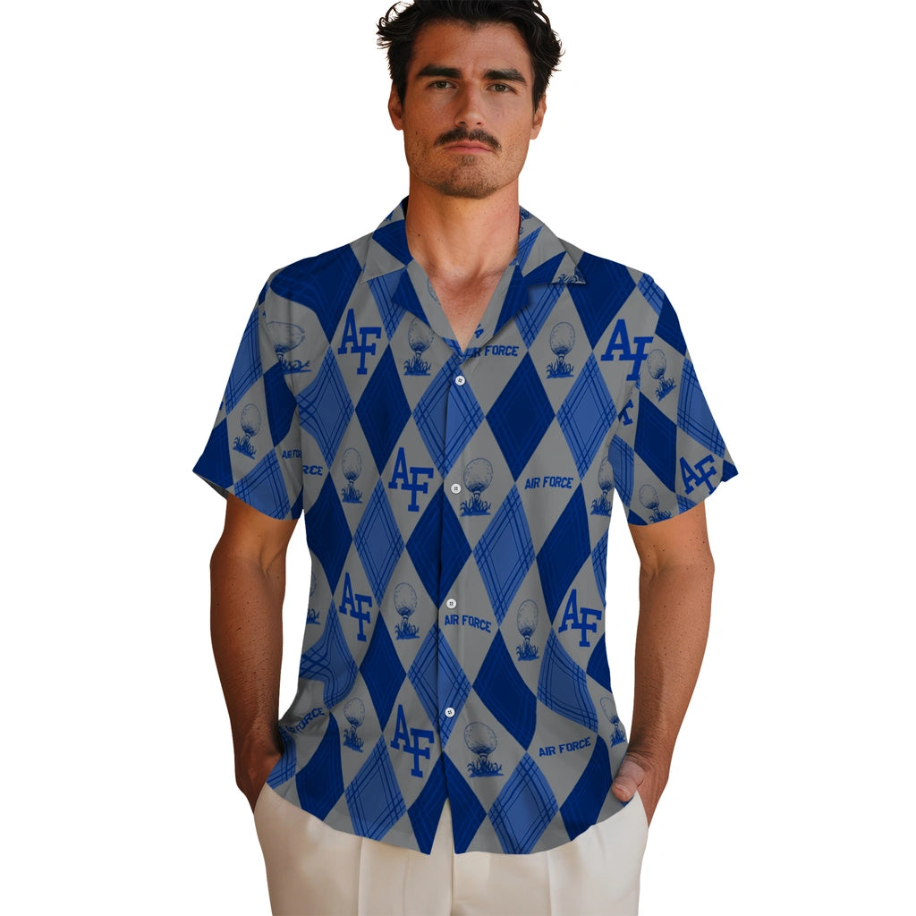 Air Force Falcons Hawaiian Shirt - Golfing Plaid | Moonbestprint