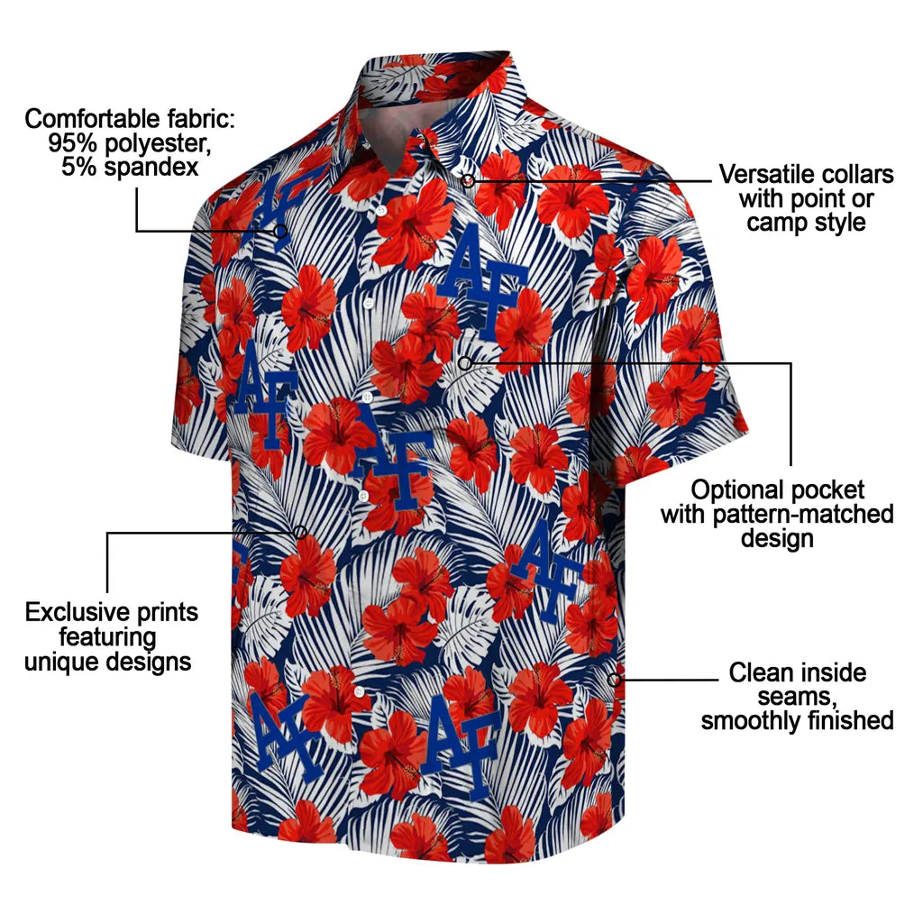 Air Force Falcons Hawaiian Shirt - Hibiscus Fiesta | Moonbestprint
