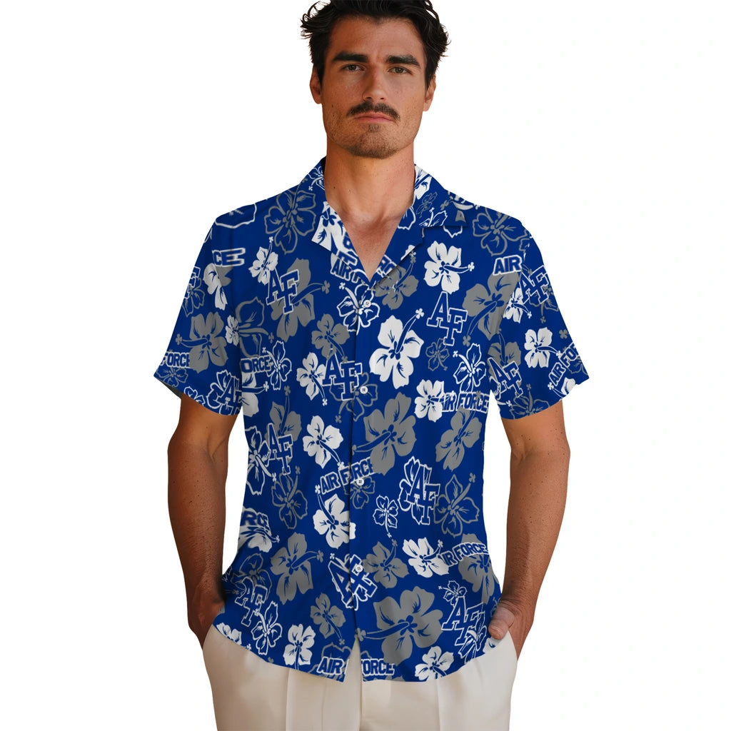Air Force Falcons Hawaiian Shirt - Hibiscus Flower Design | Moonbestprint