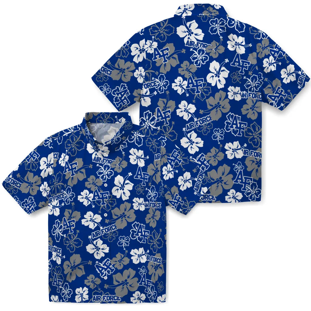 Air Force Falcons Hawaiian Shirt - Hibiscus Flower Design | Moonbestprint
